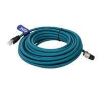 Eonvic Cavo ad angolo retto M12 Ethernet ad alto cavo flessibile X codice 8 Pin maschio a RJ45 Cat-7e cavo di rete per macchina fotografica industriale Cognex 10M