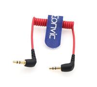 Eonvic Cavo audio TRS a TRS da 3,5 mm per fotocamera Nikon, per Rode Wireless GO Il VideoMicro GO PRO+, per microfono DJI Boya Mammoth (rosso)