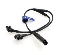 Eonvic Cavo di alimentazione CA IEC320 C8 maschio a 2X C7 femmina, splitter a Y, 125 V, 10 A, convertitore CA 1 in 2 out, cavo di alimentazione polarizzato per monitor TV LED, angolo verso l'alto e