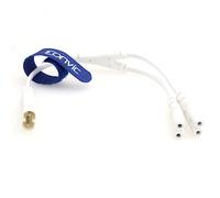 Eonvic Cavo di alimentazione CA IEC320 C8 maschio a 2X C7 femmina, splitter a Y, 125 V, 10 A, convertitore CA 1 in 2 uscite, cavo di alimentazione polarizzato per monitor TV LED, 30 cm (cavo bianco)