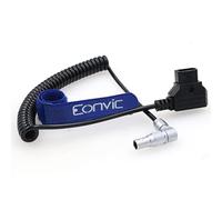 Eonvic Cavo di alimentazione girevole ad angolo retto a 2 pin maschio a D-tap per mirino EVF Z CAM E2 S6/F6 Zacuto Gratical (cavo a spirale girevole da 2 pin a Dtap)