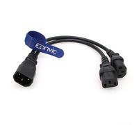 Eonvic Cavo di alimentazione IEC 320 C14 a 2 x C13, spina C14 a 2 x C13, cavo di alimentazione IEC-320 Power Y tipo splitter cavo adattatore 250 V 10 A