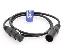 Eonvic Cavo di alimentazione XLR 4 pin maschio a femmina 4 pin per fotocamera DSLR (3M)