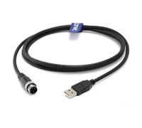 Eonvic Cavo di connessione dati industriale M12 a 4 pin da maschio a USB 2.0 maschio, cavo di connessione dati ad alta flessione schermato, modellato, IP67, impermeabile, 1 m
