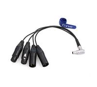 Eonvic Cavo di ingresso audio e uscita audio da 10 pin a 2x3 pin XLR Atomos Breakout per registratore monitor Shogun (angolo retto 10pin)