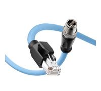 Eonvic Cavo Ethernet industriale Cat6 M12 8 Pin maschio X Code a RJ45 per Cognex in-Sight Basler Camera PLC servomotori, supporto Profinet ed EtherCAT Ethernet/IP