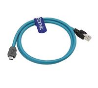 Eonvic Cavo Ethernet industriale da IX a Rj45 Cat6A, IX30G-A-10S-CV A-Key maschio 10 Gbps schermato cavo ad alta flessibilità per interruttori industriali PLC, telecamere di visione artificiale