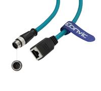 Eonvic Cavo Ethernet industriale M12 A Codice 8 Pin Maschio a RJ45 Femmina Cat6 Gigabit High Flex Extension Cavo Ethernet Schermato Campo Assemblaggio cablabile per applicazioni di automazione 20M
