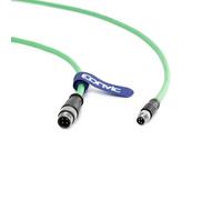 Eonvic Cavo industriale M12 maschio a 4 pin da codice D a M8 a 4 pin maschio, codice A Cat5e Gigabit Ethernet, ad alta flessibilità, per sistemi I/O PLC, sensori, attuatori, apparecchiature di rete di