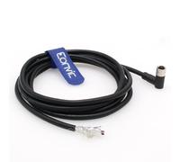 Eonvic Cavo industriale M8 a 4 pin A-Code femmina ad angolo retto per aprire connettore stampato schermato cavo sensore aviazione impermeabile IP67 Cat 5e cavo ad alta flessibilità 1 m
