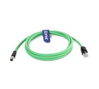 Eonvic Cavo industriale M8 a 4 pin maschio A a RJ45 Cat5e Gigabit Ethernet Shield ad alta flessibilità per interruttori industriali Beckhoff ZK1090-3191, attuatori, 2 m