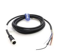 Eonvic Cavo M12 17 Pin Femmina A Codice Impermeabile Sensore Cavo Aviazione Spina Schermato Stampaggio ad Iniezione Industriale Elettrico PVC 40m