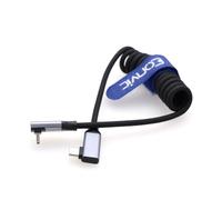 Eonvic Cavo USB tipo C 3.2 GEN 2 20 Gb/s 100 W 4 K 60 Hz cavo a spirale intrecciato per iPhone 15 Pro Max Plus Samsung Galaxy tablet laptop Blackmagic Sony FX3 fotocamera (grigio, USB C-RA USBC)