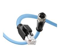 Eonvic Cognex - Cavo per telecamera industriale M12 Ethernet X Code 8 pin femmina a RJ45 Cat6, cavo schermato ad alta flessibilità, impermeabile, per PLC, servomotori, Profinet EtherCAT