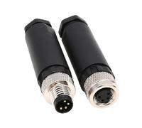 EONVIC - Connettore per sensore circolare industriale M8, 4 pin maschio e femmina, codice A, presa industriale, sensore circolare, connettore per aviazione, 8mm, impermeabile, IP67