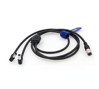 Eonvic Hirose - Cavo splitter a Y a 4 pin a 2 vie, 2,1 mm, per monitor ricevitore Lectrosonics SRC