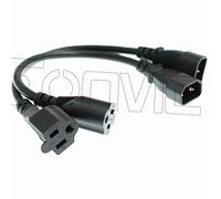 Eonvic IEC 320 C14 to Nema 5 - 15R 18 AWG standard computer Power Cord cavo 0,3 m