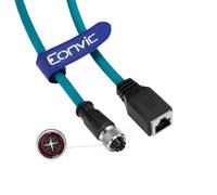 EONVIC Industrial M12 8Pin Femmina X Code to RJ45 Femmina Cat6 Gigabit High Flex Cavo Ethernet schermato Campo cablabile Montaggio per Automazione Applicazione 30 cm