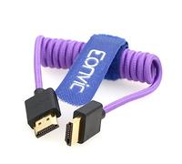 Eonvic Prolunga HDMI 2.1 8K - Cavo a spirale viola per monitor Atomos Ninja V, Sony a7siii, Portkeys BM5