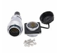 Eonvic WEIPU WS28 Connettore a 20 pin impermeabile IP67 in metallo maschio femmina presa quadrata montaggio a pannello connettore cavo aviazione (20 pin)