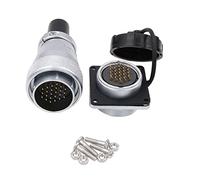 Eonvic WEIPU WS28 Connettore a 24 pin Impermeabile IP67 Metallo Maschio Femmina Presa Quadrata Montaggio a Pannello Connettore Cavo Aviazione (24 Pin)
