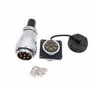 Eonvic WEIPU WS28 Connettore a 8 pin impermeabile IP67 in metallo maschio femmina presa quadrata montaggio a pannello connettore cavo aviazione (8 pin)