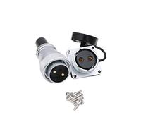 Eonvic WEIPU WS28 Connettore impermeabile IP67 metallo maschio femmina presa quadrata montaggio a pannello connettore cavo aviazione (2 pin)