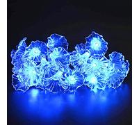 EONYUANGUO Giardino di luci a stringa solare, 6.5m 30LED luci solari della stringa della fata della gloria mattutina con 8 modalità di luci a stringa di fiori per esterni impermeabili (Blu)