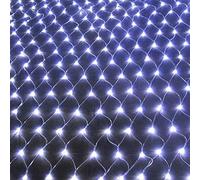 EONYUANGUO Luci della stringa della rete solare, 200 LED 3m x 2m Luci a stringa solari da esterno Luci della stringa di Natale con 8 modalità Remote Waterproof per giardino (bianca)