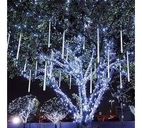 EONYUANGUO Luci di Pioggia Meteoriche 30cm 10 Tube 360LED Solari per Feste di Natale Albero di Nozze (Bianca)