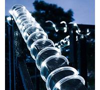 EONYUANGUO Tubo luminoso a LED, 5M 50LED Luci a stringa LED 8 modalità alimentate tramite USB Luci delle fate impermeabili per giardino, patio, Natale (bianca)