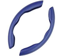 Eoobyzn 2 Pezzi Coprivolante Auto per Volkswagen Beetle Cabriolet 2003-2019, Copri Sterzo Custodia Volante Fibra di Carbonio Segmentato Protezione Accessori Auto Interno,C/Blue