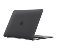 EooCoo Compatibile con Cover Macbook Air 13 M1 2020 2019 2018 A2337 A2179 A1932, Protettiva Custodia Rigida in Plastica per Air 13,3 Pollici Retina Display e Touch ID - Nero Opaco