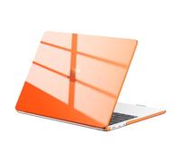 EooCoo Compatibile con Custodia MacBook Air M4 13,6 Pollici M3 M2 Cover Mac Book Air 13 M4 2025 2024 2022 Case per A3240 A3113 A2681 con Touch ID -Cristallo Arancione cosmico