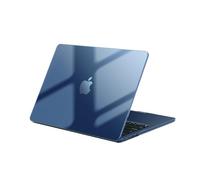 EooCoo Cover Compatibile con Custodia MacBook Air M5 13 M4 M3 M2 2026 2025 2024 2022 Mac Book Air 13,6 Pollici A3449 A3240 A3113 A2681,Case Protezione Plastica Rigida-Cristallo Mezzanotte Trasparente