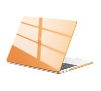EooCoo Cover Compatibile con MacBook Air 15 M5 M4 M3 M2 2026-2023 A3448 A3241 A3114 A2941 con Display Liquid Retina 15 Pollici, Plastica Rigide Protection Custodia Liscia-Cristallo Arancione Cosmico