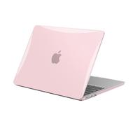 EooCoo Cover Compatibile con MacBook Air M4 M3 M2 15 Pollici 2025 2024 2023 A3241 A3114 A2941 con Touch ID, Custodia Rigide in Plastica Protection Mac Air 15.3 Superficie Liscia - Cristallo Rosa