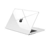 EooCoo Cover Compatibile con MacBook Pro 14 Pollici M5 A3434 M4 A3112 A3185 A3401 M3 A2918 A2992 M2 A2779 M1 A2442 2025-2021, Ultra Sottile e Plastica Rigide Protection Custodia -Cristallo Trasparente