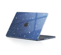 EooCoo Custodia Compatibile con MacBook Air 13.6 Pollici M2 A2681 M3 A3113 M4 A3240 M5 con Touch ID, 2022 2024 2025 2026 Rilasciato, Plastica Mac 13 Cover Rigide - Scintillante Cristallo Mezzanotte