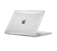 EooCoo Custodia Compatibile con MacBook Air 13.6 Pollici M2 A2681 M3 A3113 M4 A3240 M5 con Touch ID, 2022 2024 2025 2026 Rilasciato,Mac 13,6" Plastica Cover Rigide - Scintillante Cristallo Trasparent