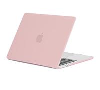 EooCoo Custodia Compatibile con MacBook Air 13 M2 M3 M4 A2681 A3113 A3240 2025 2024 2022 Rilasciato con Touch ID, Mac 13.6 Pollici Cover Rigide Plastica Protezione - Rosa Opaco