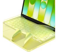 EooCoo Protezione Tastiera Sottile Compatibile con 2026 MacBook Neo 13 Pollici A3404 A18 Pro Chip[Colore Ufficiale 100%],layout UK/EU con Protezione Poggiapolsi e Trackpad Adesivo - Giallo agrume