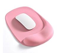 EooCoo Tappetino Mouse con Supporto per Polso in Gel e Base in PU Antiscivolo, Lavabile Tappetino per Mouse, Comodo Mousepad per Ufficio, Gioco, Laptop, Accessori per La Scrivania, Rosa