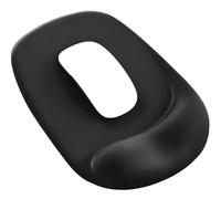 EooCoo Tappetino Mouse con Supporto per Polso in Gel e Base in PU Antiscivolo, Lavabile Tappetino per Mouse, Comodo Mousepad per Ufficio, Gioco, Laptop, Accessori per La Scrivania, Nero