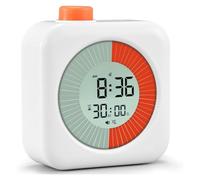 EooCoo Timer Cucina Digitale Visivo 60 Minuti Conto Alla Rovescia Bambini, Può sostituire la clessidra, Sveglia, Orologio Elettronico da Tavolo, Tempistica, per Studio, Cucinare, Toilet - Bianco
