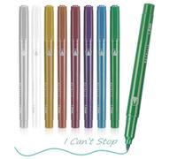 EooUooIP Pennarelli Con Punta In Feltro, 15 Pezzi Penna Per Calligrafia Colori Assortiti Pennello Per Segni Pennello Per Arte Pennarello Per Diario a Base D'acqua Set Per Principianti