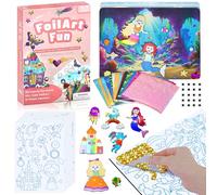 EOPUOZS Foil Art per Bambini, Unicorni e Principesse, Kit Artigianali, Attività di Colorazione Fai da Te, Regali per Bambini da 4 a 9 Anni (Rosa)