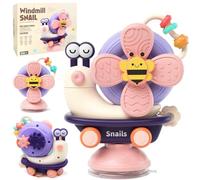 EOPUOZS Gioco Seggiolone Ventosa per Bambini, Spinner Bambini con Ventosa, Montessori Sensoriale Giochi 6-12 Mesi, Giocattoli Regalo Bimbo 1 Anno (Viola)