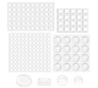 EOPUOZS Lacrime in silicone adesivi, 206 pezzi, protezione antiurto, buffer mobili, silenziosi, ideali per porte, mobili, armadi, cassetti, tastiere (4 dimensioni)