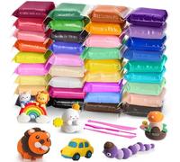 EOPUOZS Plastilina per Bambini, 36 Colori Air Dry Clay, Pasta Modellabile Bambini per Creatività e Lavoretti, Argilla da Modellare con 3 Utensili, Regalo per Ragazzi e Ragazze da 3 a 12 Anni